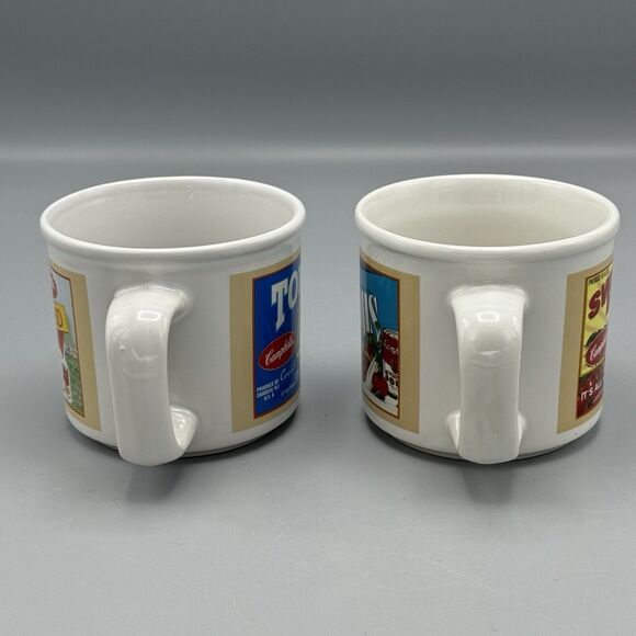 Pair of Campbells Advertising Ceramic Soup Chili Mug 2005 Houston Harvest 16 Oz - Picture 4 of 9